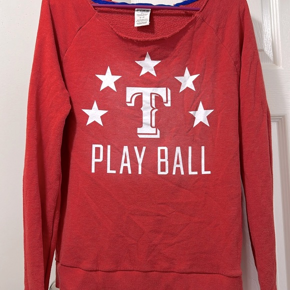 Texas Rangers Off Shoulder Sweater - Picture 1 of 4
